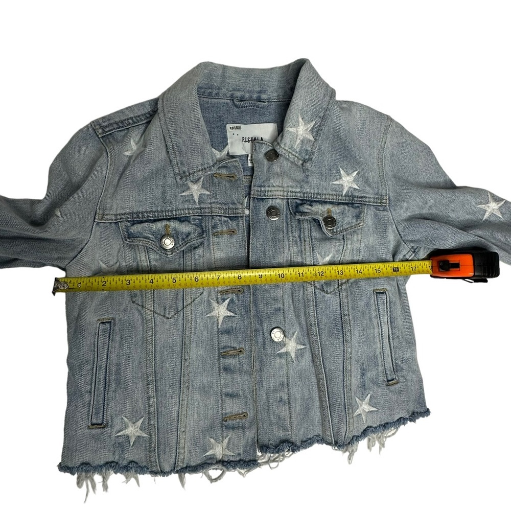 Like New Pistola Brando Star Embroidery Denim Jacket xs - Picture 11 of 15